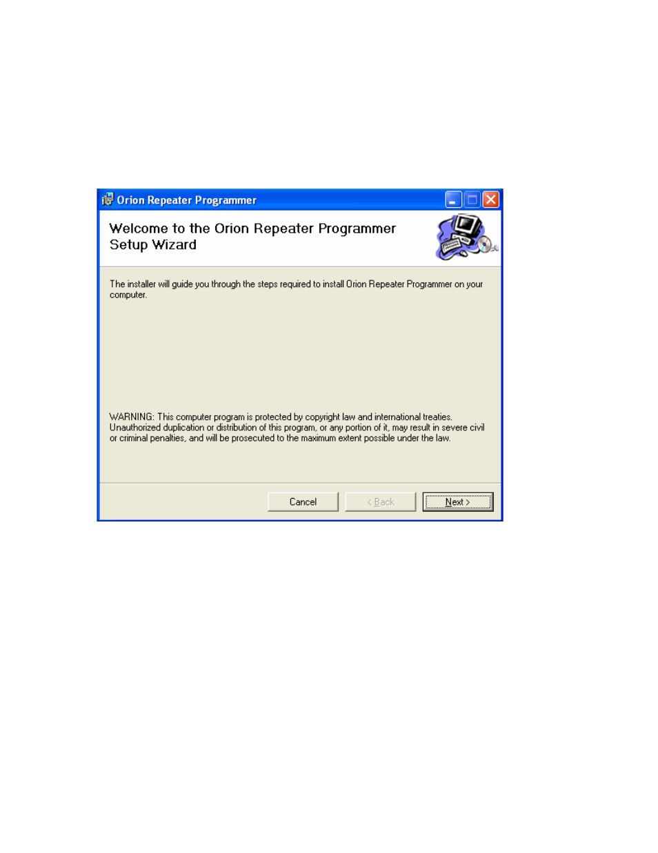 Installing the software | Badger Meter ORION Classic (CE) User Manual | Page 4 / 20