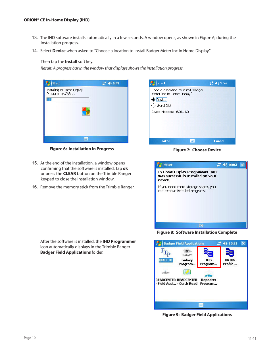 Badger Meter ORION Classic (CE) User Manual | Page 10 / 28