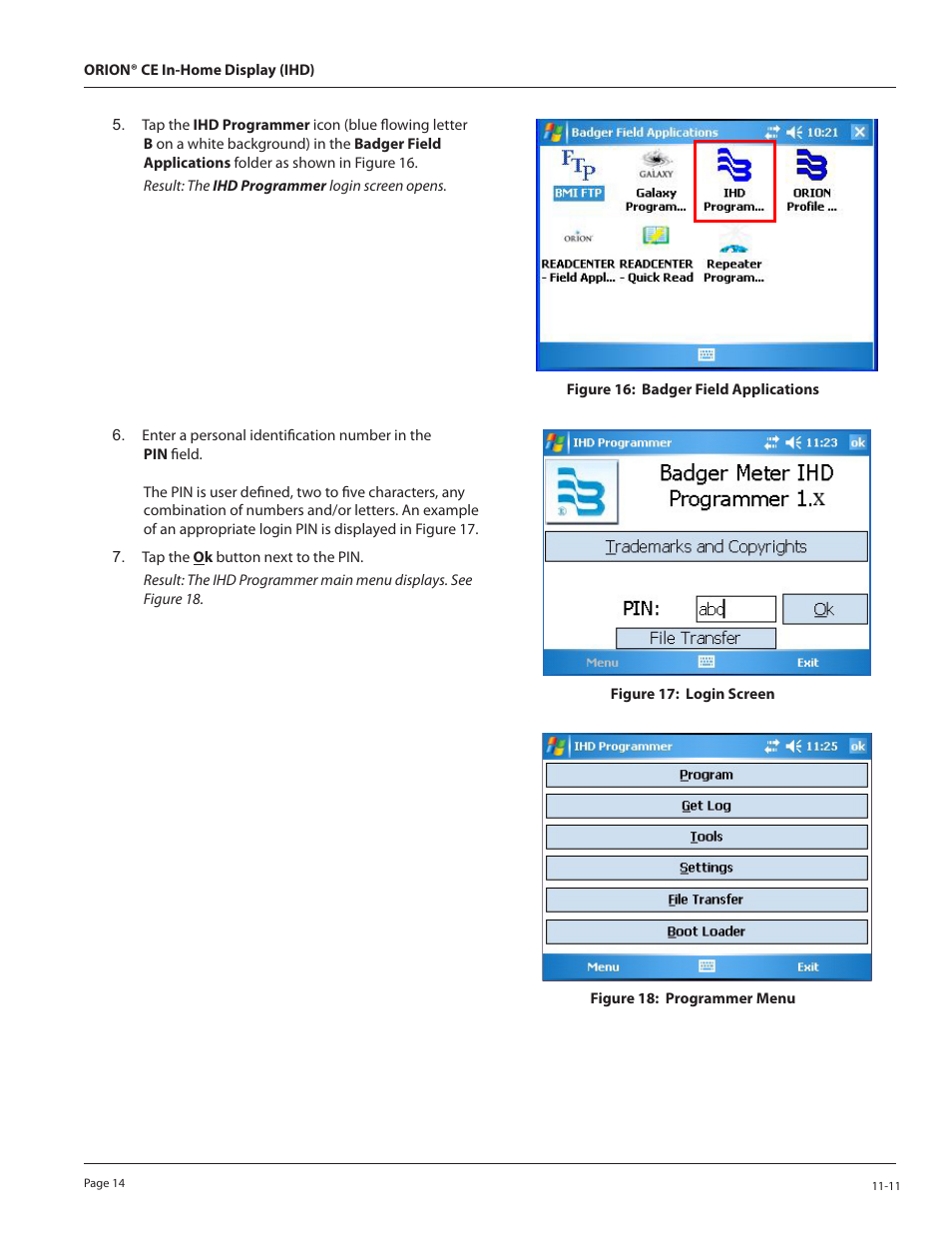 Badger Meter ORION Classic (CE) User Manual | Page 14 / 28