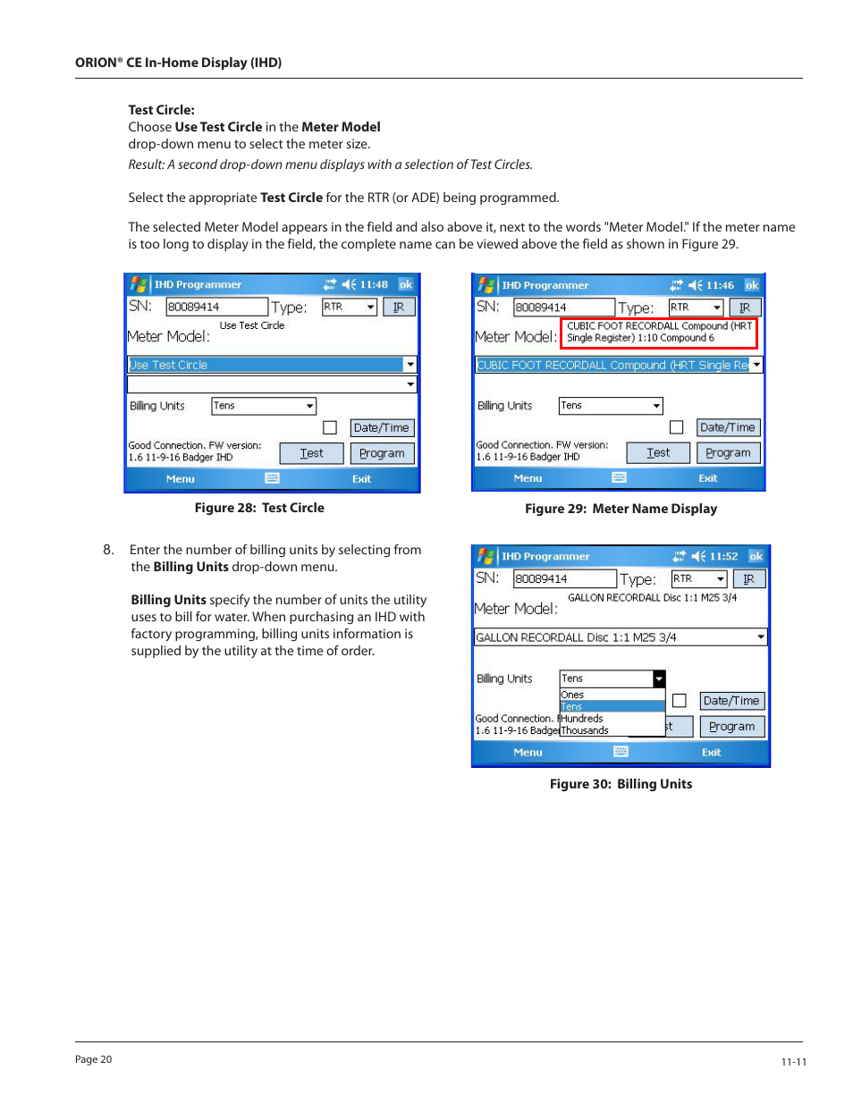 Badger Meter ORION Classic (CE) User Manual | Page 20 / 28