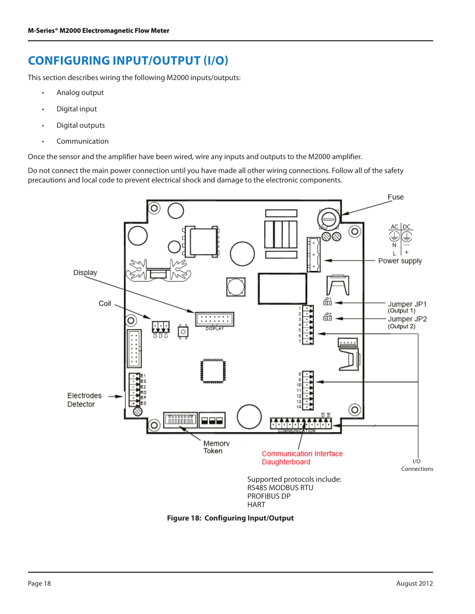 Configuring input/output (i/o) | Badger Meter M-Series M2000 User Manual | Page 18 / 60