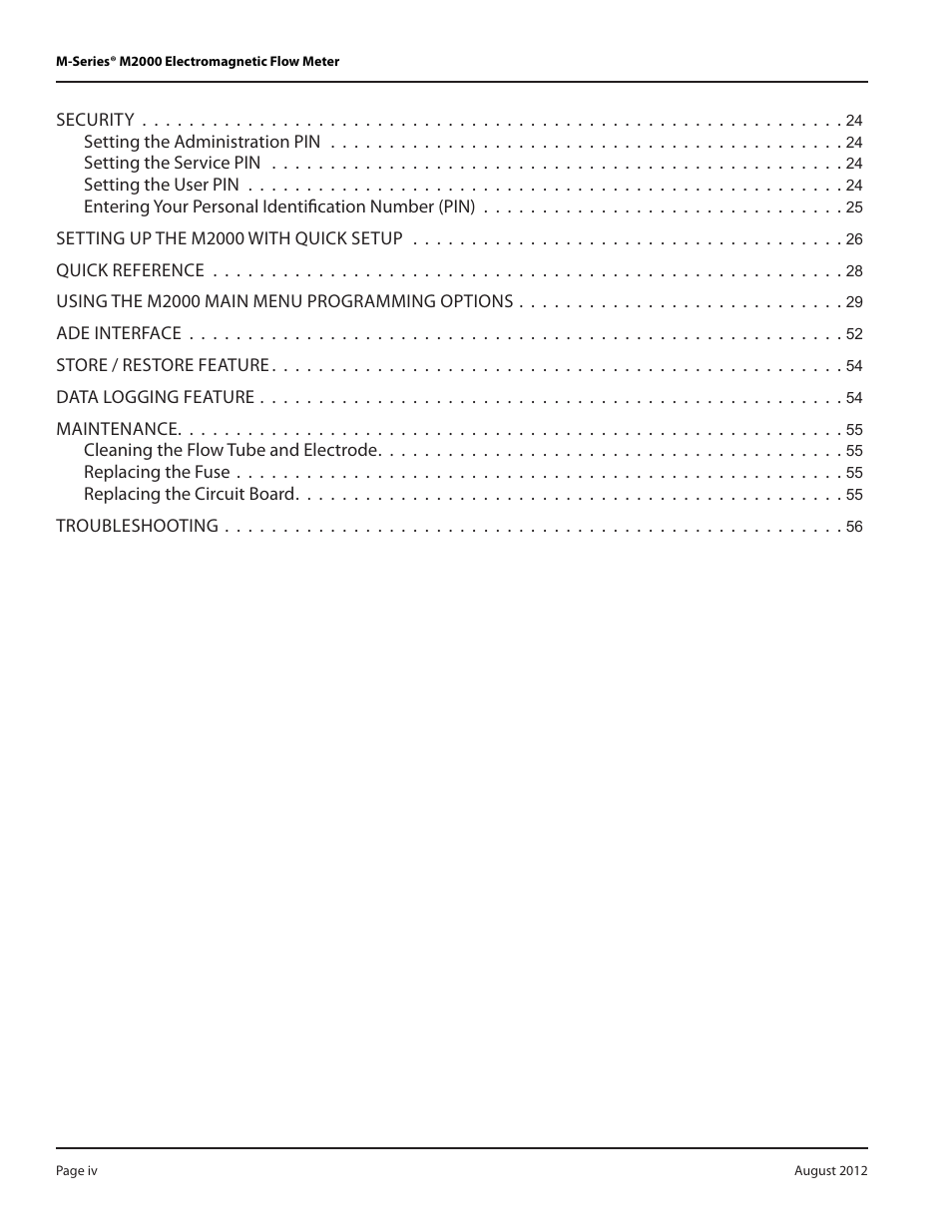 Badger Meter M-Series M2000 User Manual | Page 4 / 60