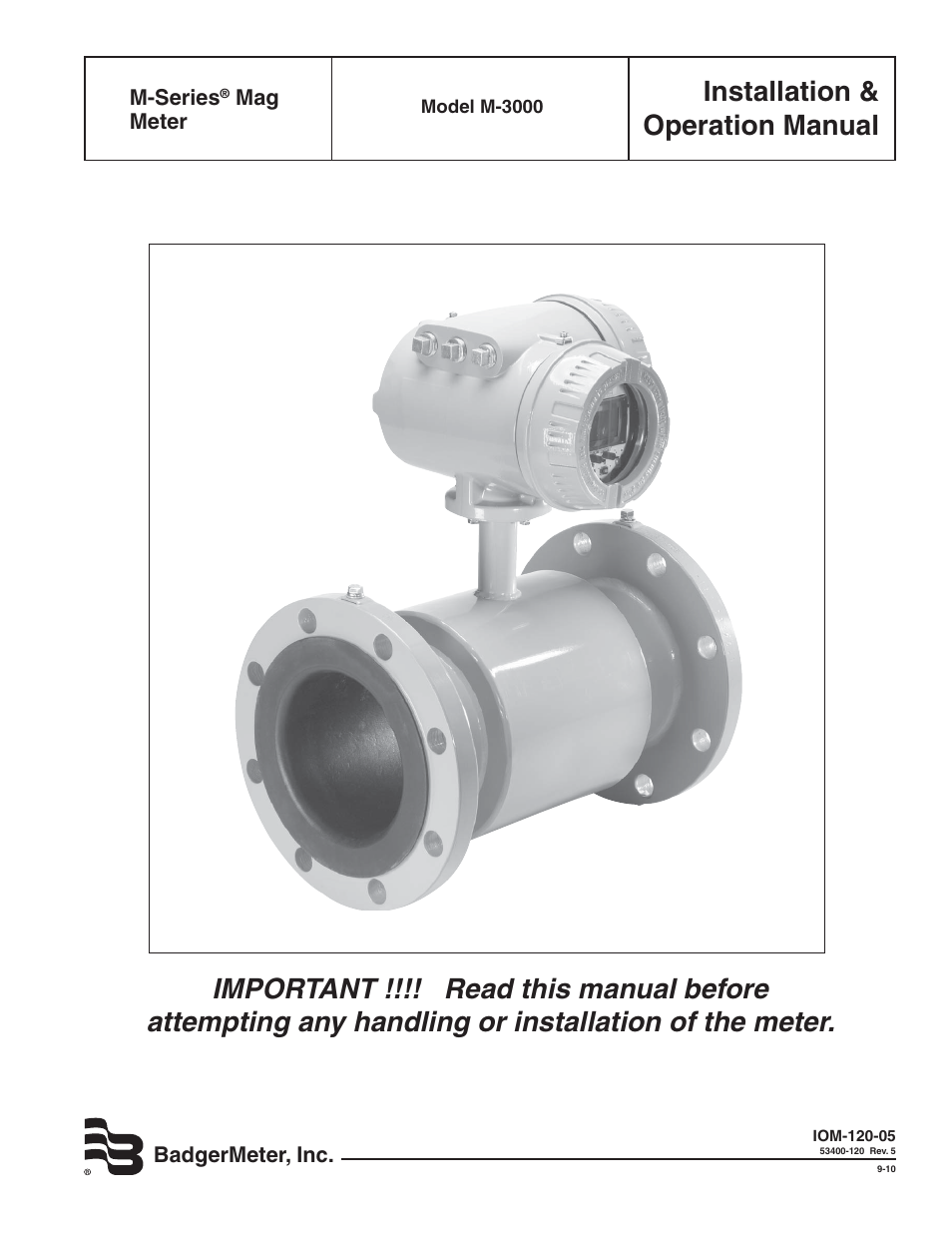 Badger Meter M-Series M3000 User Manual | 40 pages