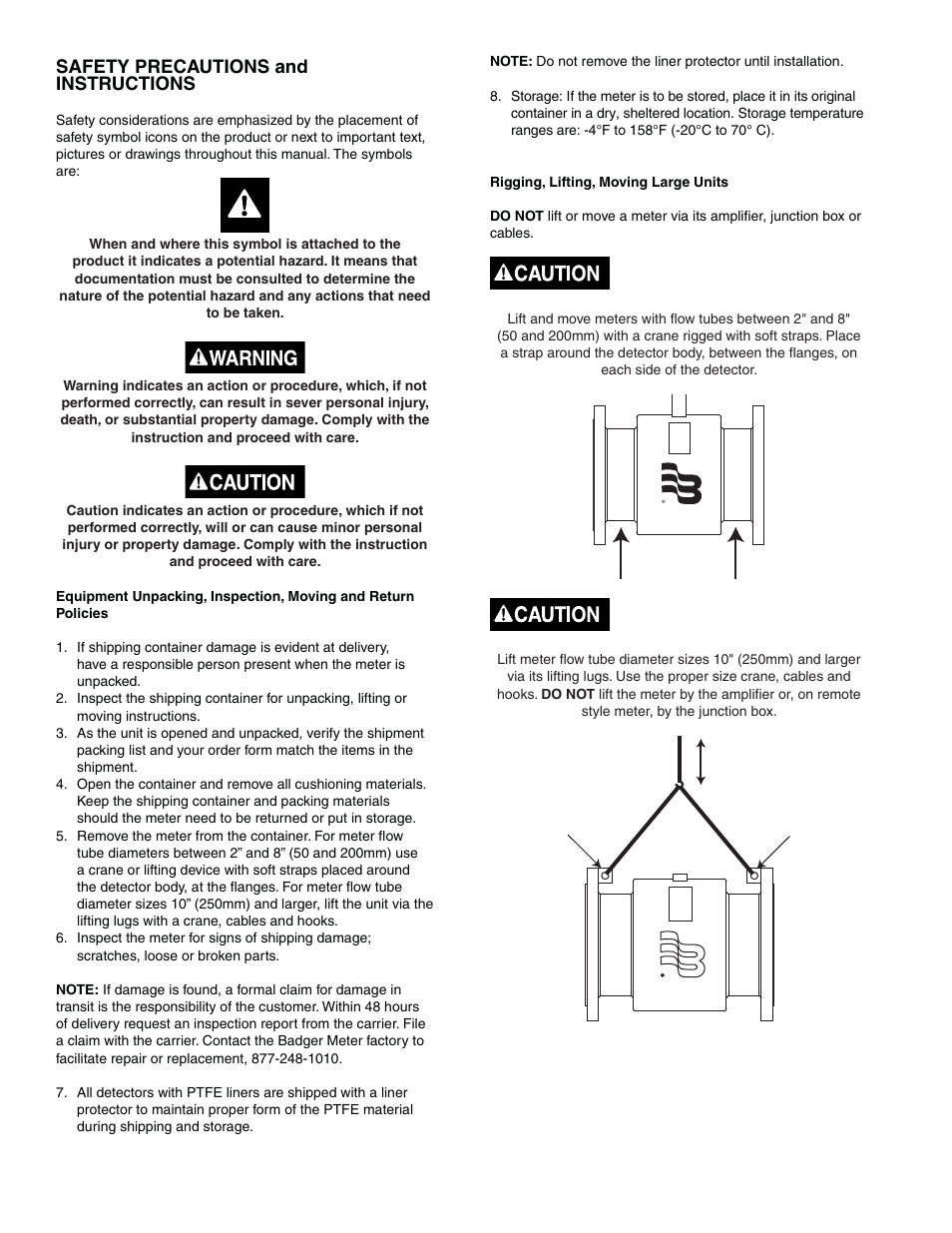 Safety precautions and instructions | Badger Meter M-Series M3000 User Manual | Page 4 / 40