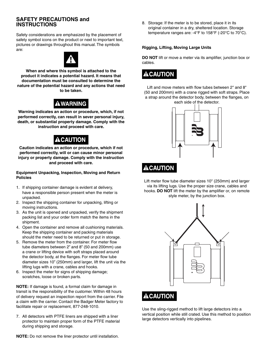 Safety precautions and instructions | Badger Meter M-Series M4000 User Manual | Page 4 / 36