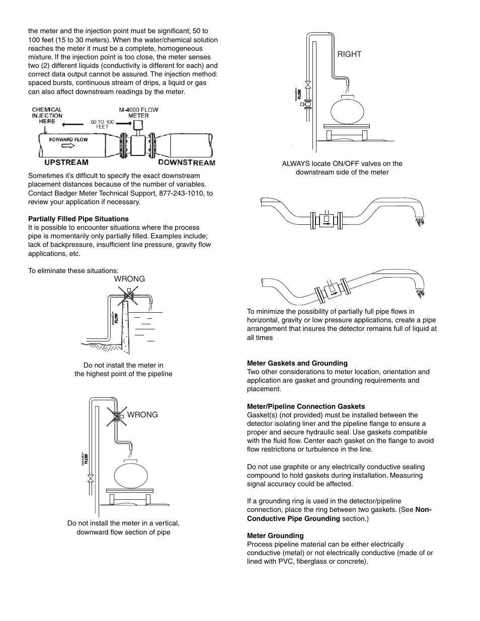 Wrong, Right | Badger Meter M-Series M4000 User Manual | Page 8 / 36