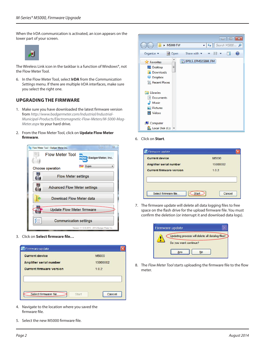 Badger Meter M-Series M5000 User Manual | Page 2 / 4