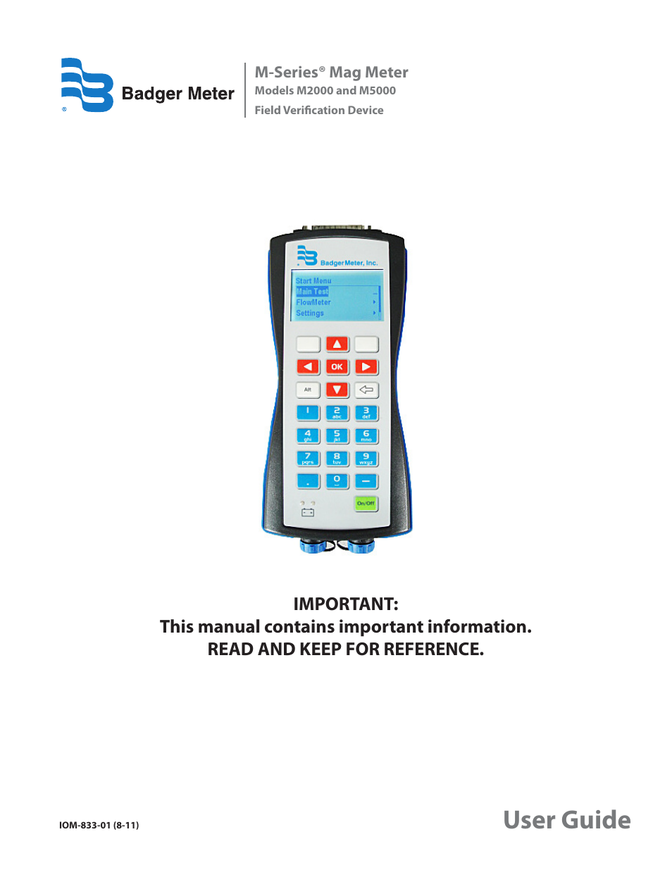 Badger Meter M-Series Field Verification Device User Manual | 24 pages