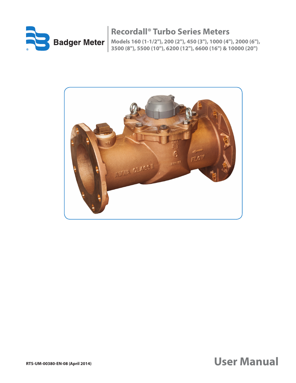 Badger Meter Water Conditioning User Manual | 20 pages
