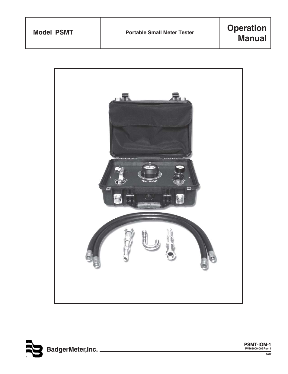 Badger Meter Test Equipment User Manual | 2 pages