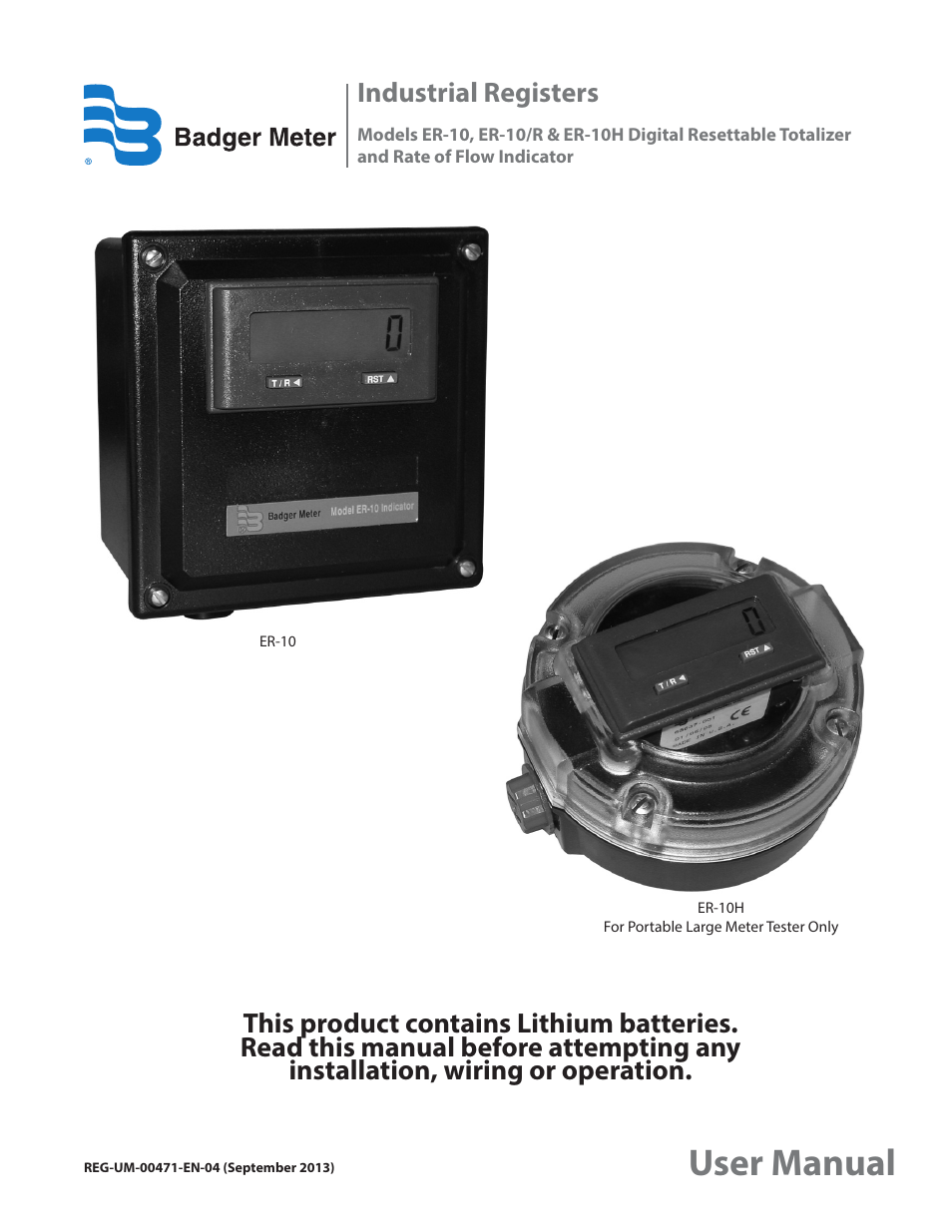 Badger Meter Test Equipment User Manual | 16 pages