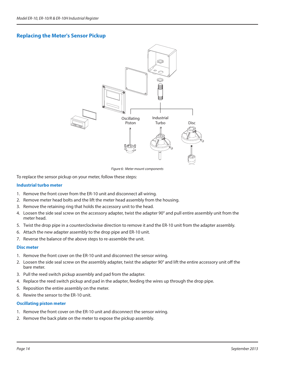 Replacing the meter's sensor pickup, Replacing the meter's sensor pickup 14 | Badger Meter Test Equipment User Manual | Page 14 / 16