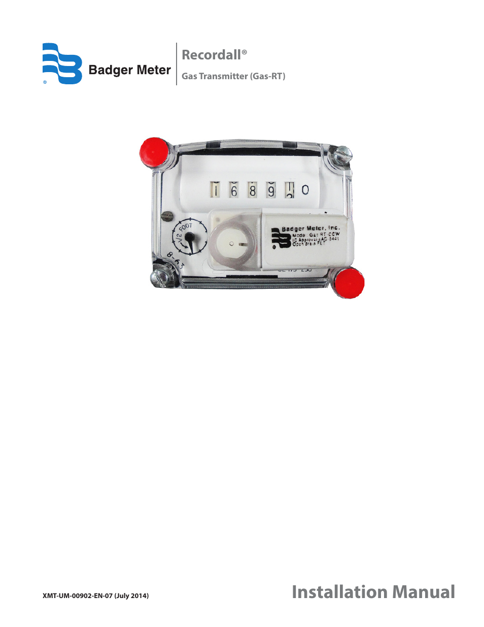 Badger Meter Gas Meter Endpoints User Manual | 8 pages