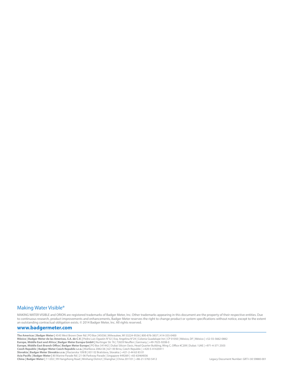 Making water visible | Badger Meter Gas Meter Endpoints User Manual | Page 8 / 8