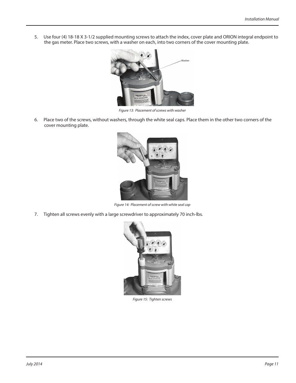 Program the orion integral endpoint, Programming procedure, Program the orion integral endpoint 11 | Programming procedure 11 | Badger Meter ORION AMR/AMI Hardware Solutions for Gas Utilities User Manual | Page 11 / 20