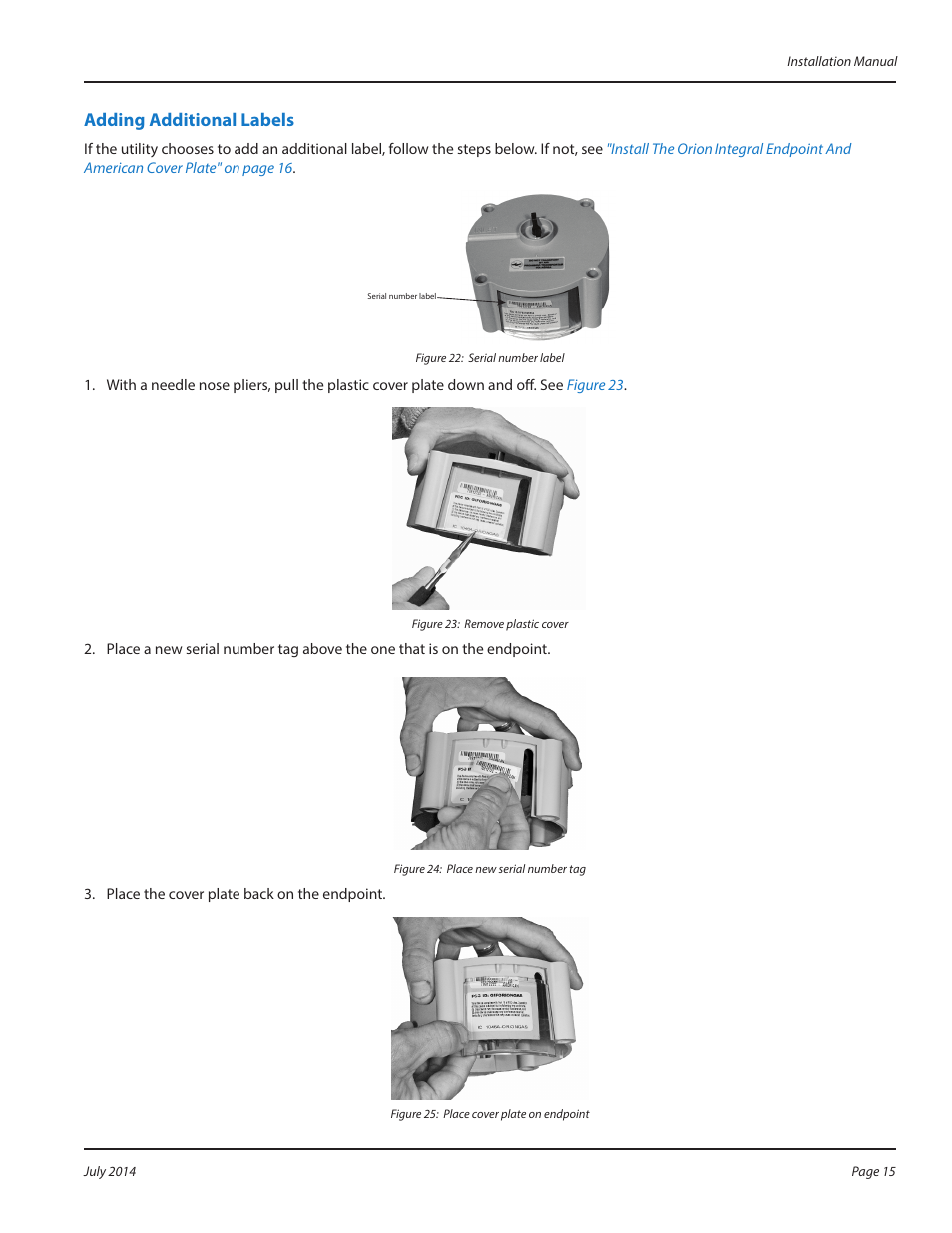 Adding additional labels | Badger Meter ORION AMR/AMI Hardware Solutions for Gas Utilities User Manual | Page 15 / 20