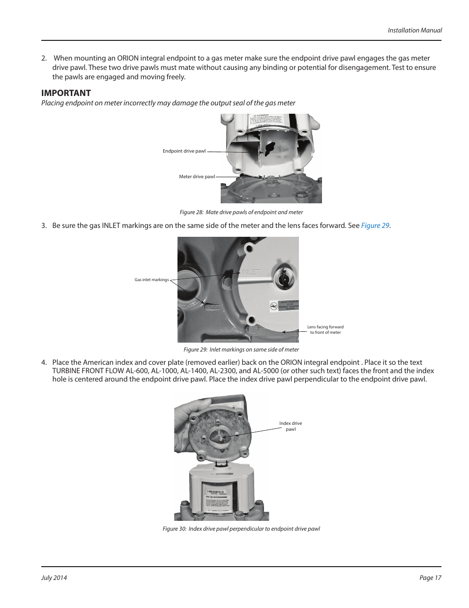 Program the orion integral endpoint, Program the orion integral endpoint 17, Mportant i | Badger Meter ORION AMR/AMI Hardware Solutions for Gas Utilities User Manual | Page 17 / 20