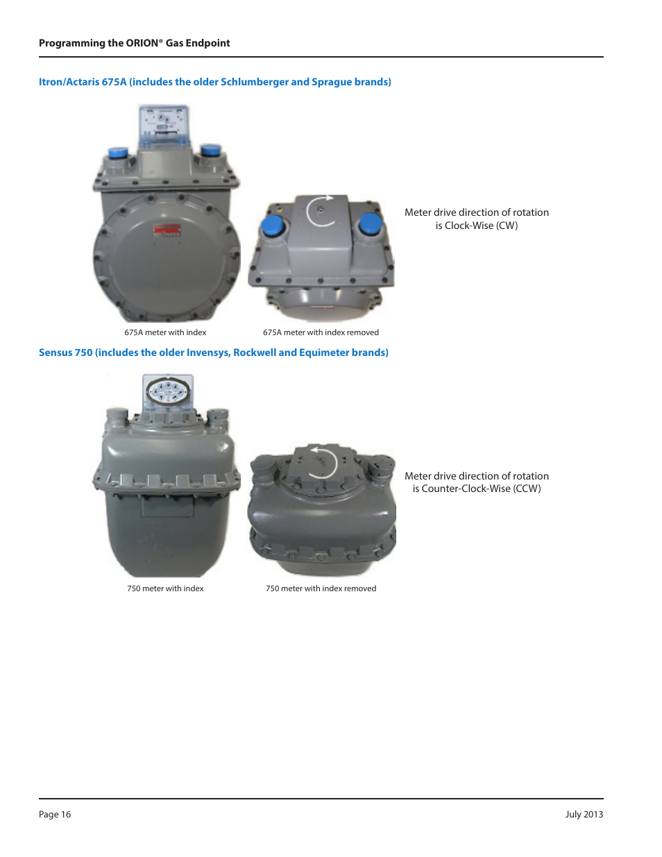 Badger Meter ORION AMR/AMI Hardware Solutions for Gas Utilities User Manual | Page 16 / 36