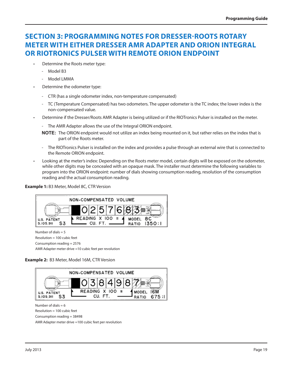 Badger Meter ORION AMR/AMI Hardware Solutions for Gas Utilities User Manual | Page 19 / 36