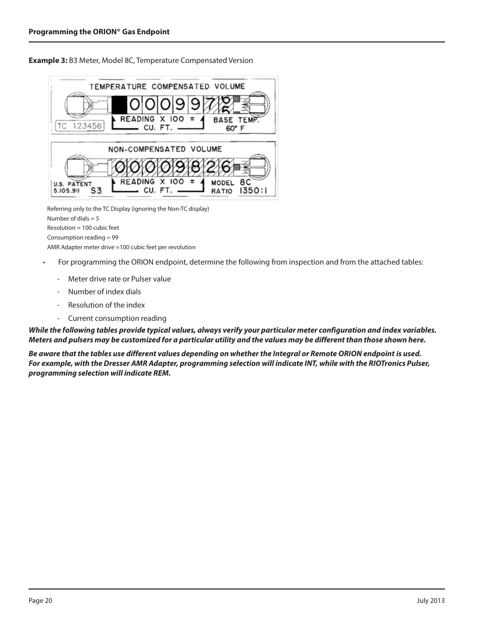 Badger Meter ORION AMR/AMI Hardware Solutions for Gas Utilities User Manual | Page 20 / 36