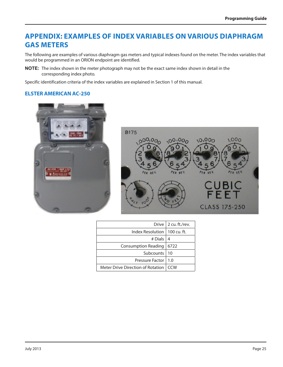 Elster american ac-250 | Badger Meter ORION AMR/AMI Hardware Solutions for Gas Utilities User Manual | Page 25 / 36