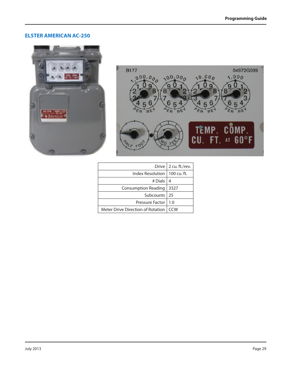Elster american ac-250 | Badger Meter ORION AMR/AMI Hardware Solutions for Gas Utilities User Manual | Page 29 / 36