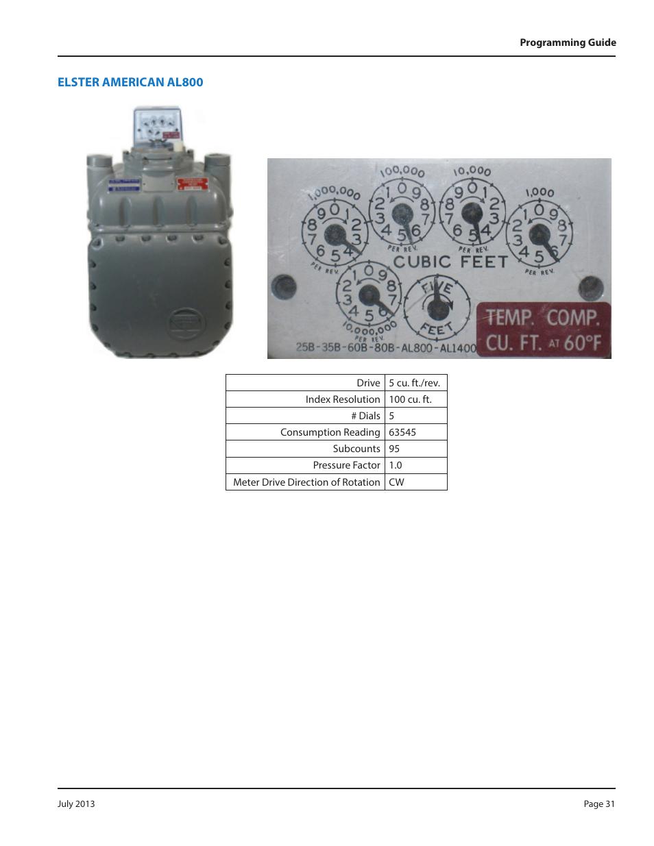 Elster american al800 | Badger Meter ORION AMR/AMI Hardware Solutions for Gas Utilities User Manual | Page 31 / 36