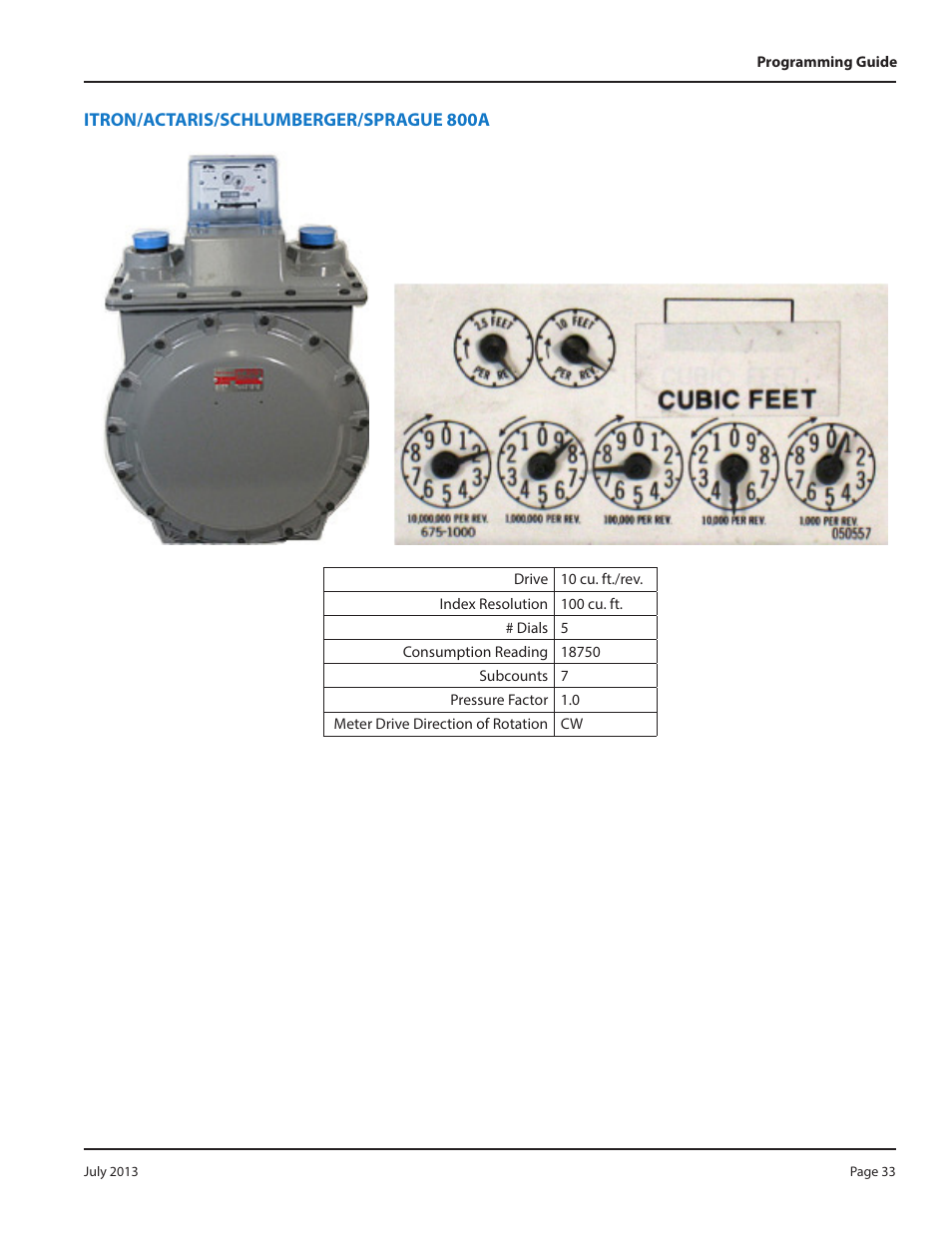 Itron/actaris/schlumberger/sprague 800a | Badger Meter ORION AMR/AMI Hardware Solutions for Gas Utilities User Manual | Page 33 / 36