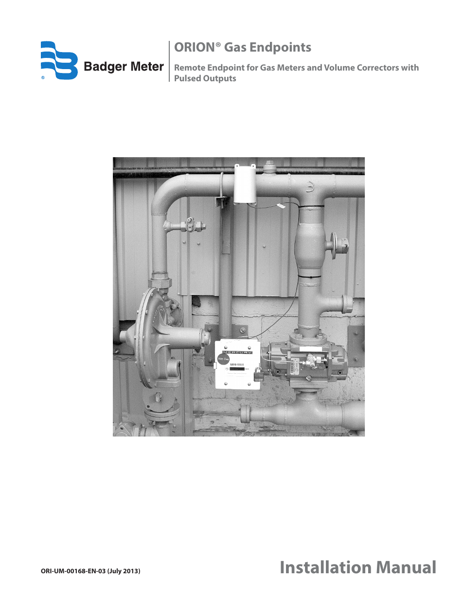 Badger Meter ORION AMR/AMI Hardware Solutions for Gas Utilities User Manual | 24 pages