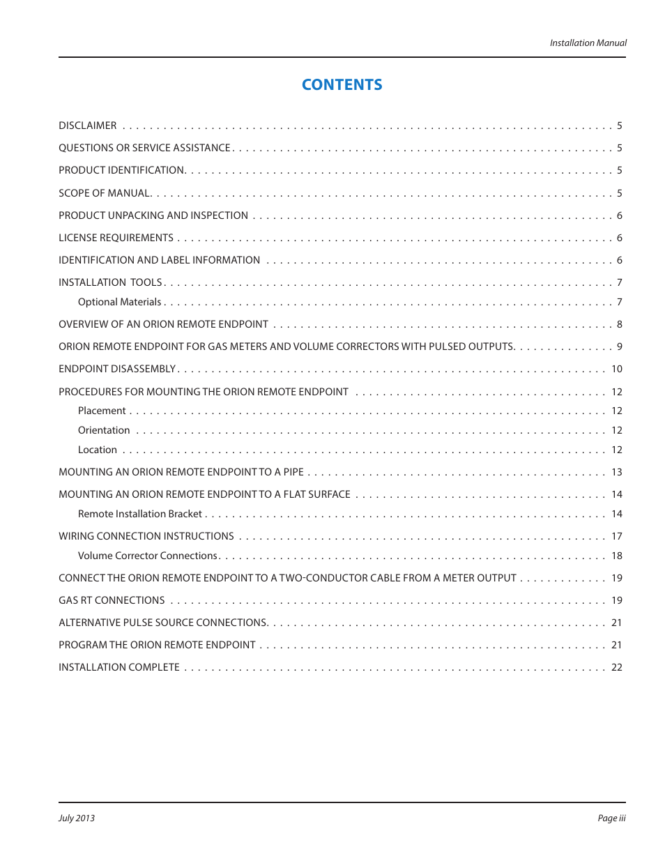 Badger Meter ORION AMR/AMI Hardware Solutions for Gas Utilities User Manual | Page 3 / 24