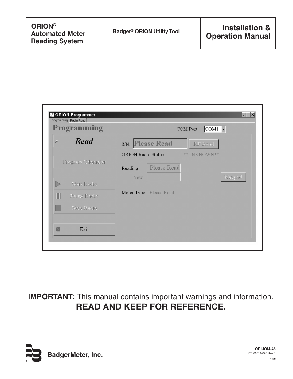Badger Meter ORION AMR/AMI Hardware Solutions for Gas Utilities User Manual | 30 pages