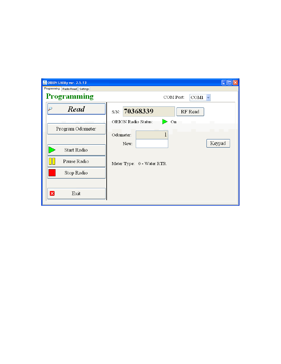 Ir reading and programming functions | Badger Meter ORION AMR/AMI Hardware Solutions for Gas Utilities User Manual | Page 6 / 30