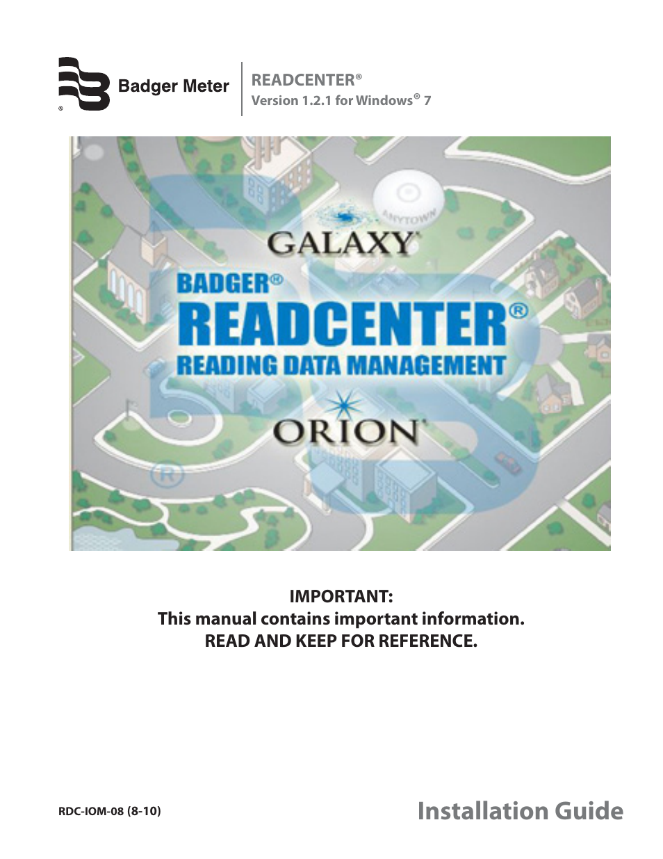 Badger Meter ReadCenter User Manual | 16 pages