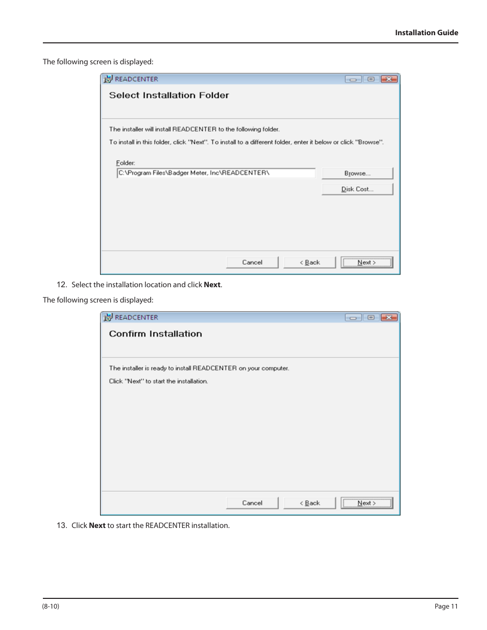 Badger Meter ReadCenter User Manual | Page 11 / 16