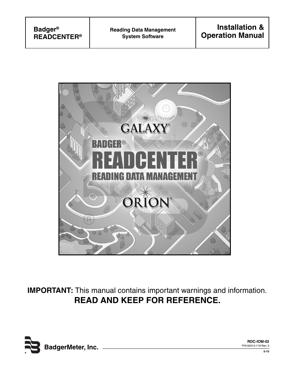 Badger Meter ReadCenter User Manual | 72 pages