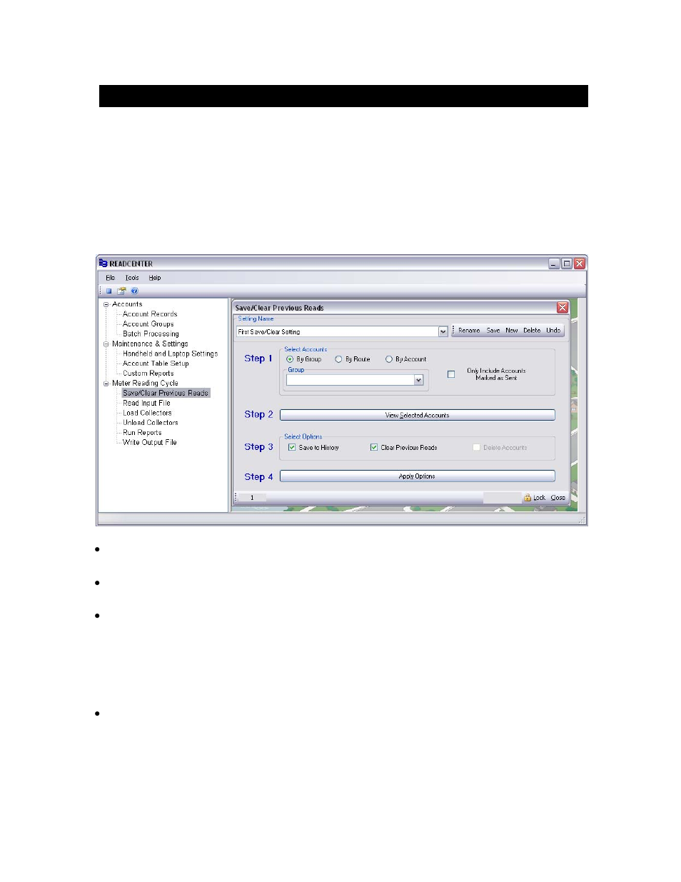 Save/clear previous reads | Badger Meter ReadCenter User Manual | Page 10 / 72