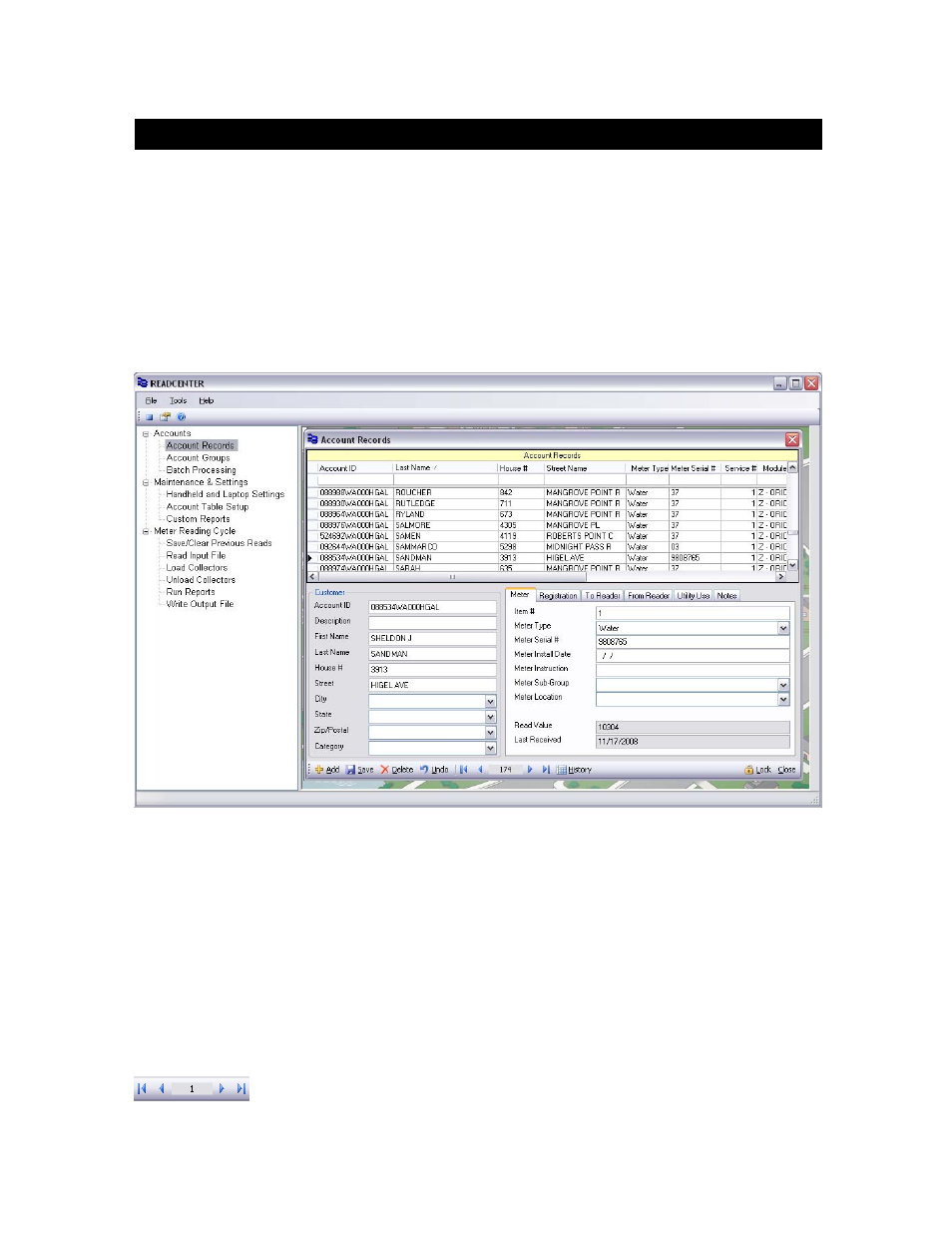 Account records | Badger Meter ReadCenter User Manual | Page 19 / 72