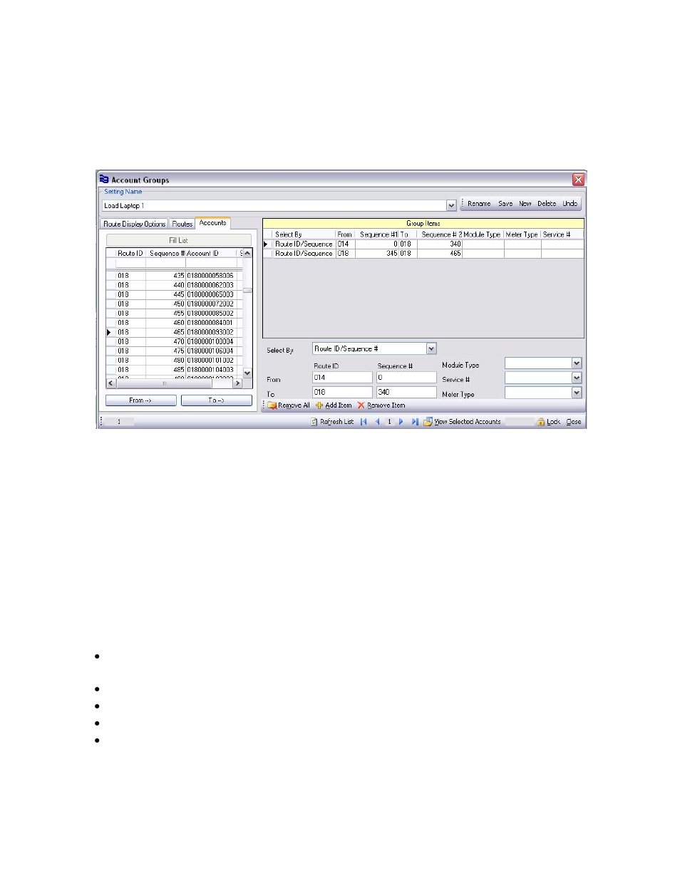 Account groups | Badger Meter ReadCenter User Manual | Page 27 / 72