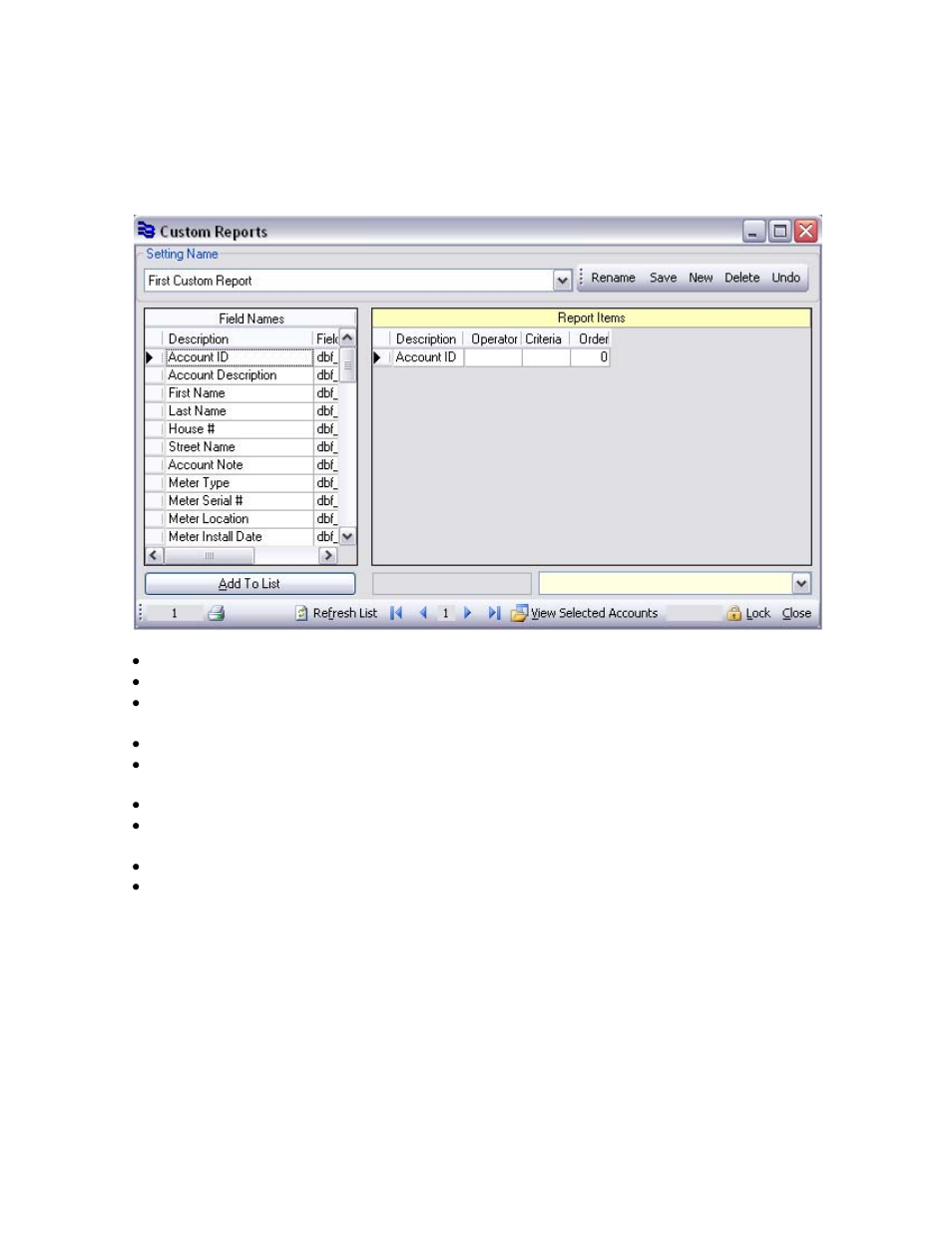 Custom reports | Badger Meter ReadCenter User Manual | Page 39 / 72