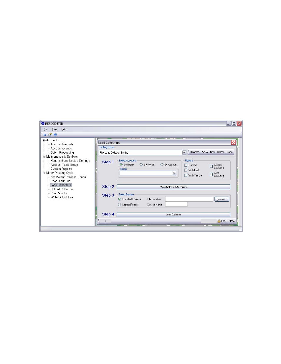 Load collectors | Badger Meter ReadCenter User Manual | Page 44 / 72