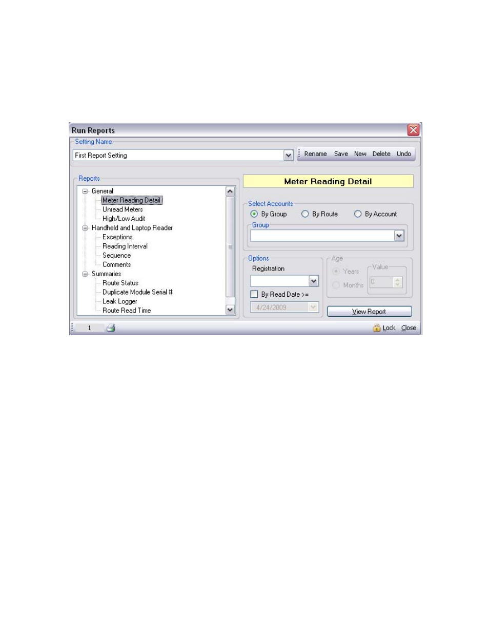Run reports | Badger Meter ReadCenter User Manual | Page 48 / 72