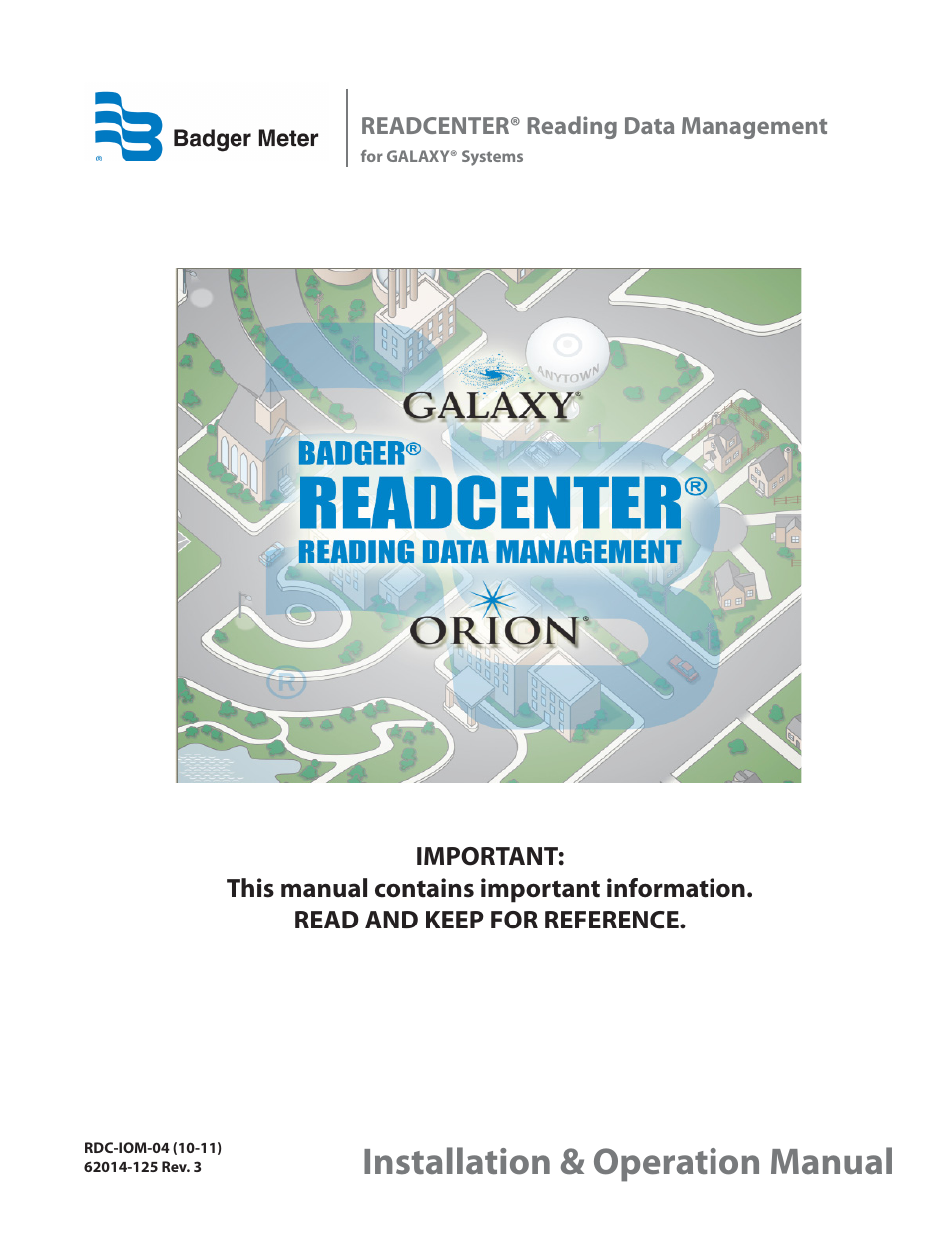 Badger Meter ReadCenter User Manual | 60 pages