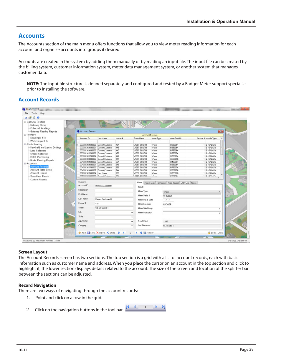 Accounts | Badger Meter ReadCenter User Manual | Page 29 / 60