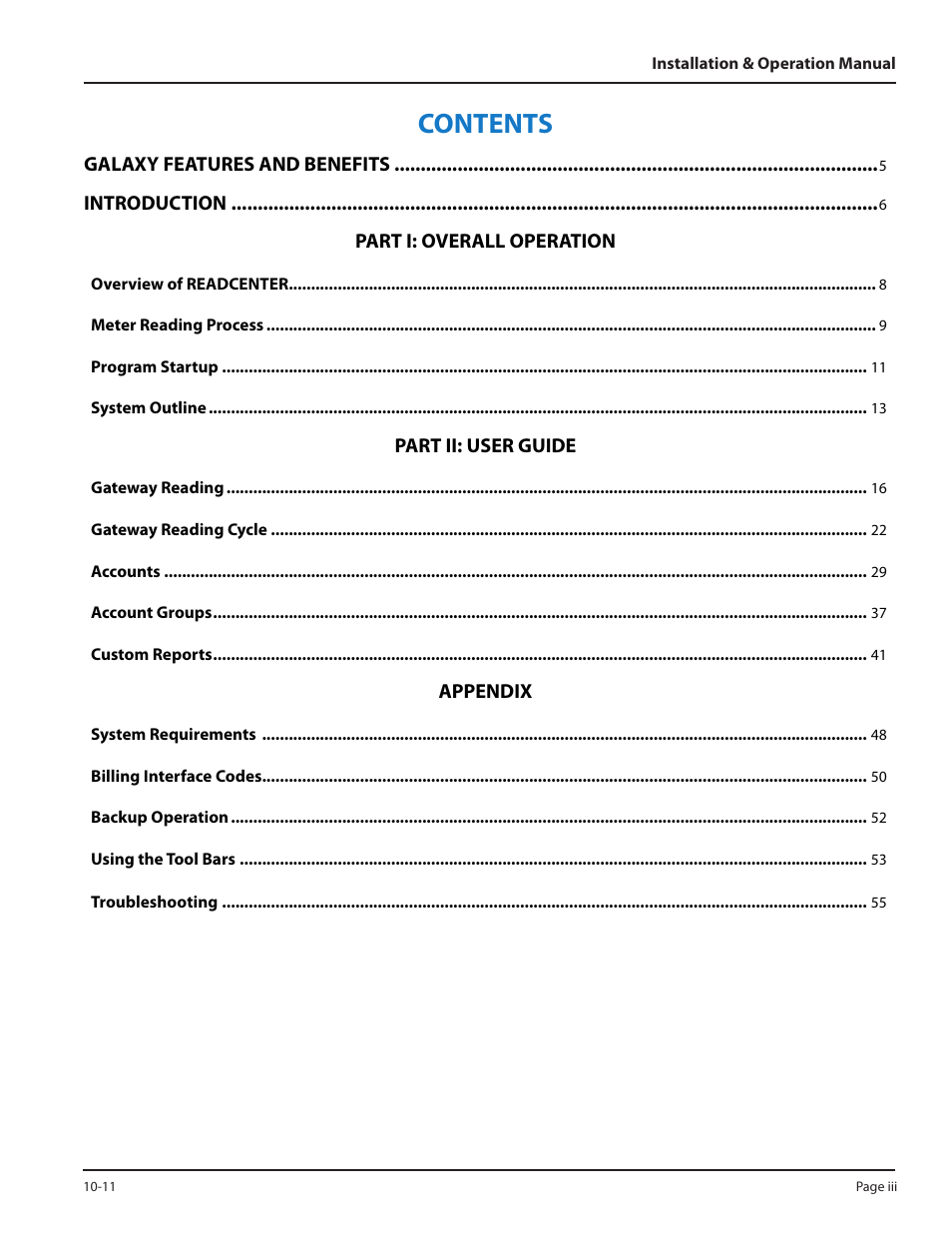 Badger Meter ReadCenter User Manual | Page 3 / 60