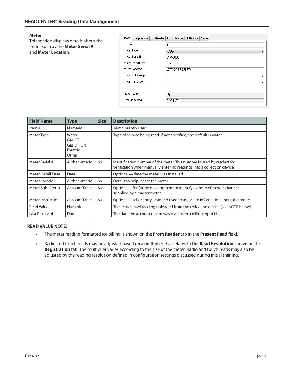 Badger Meter ReadCenter User Manual | Page 32 / 60