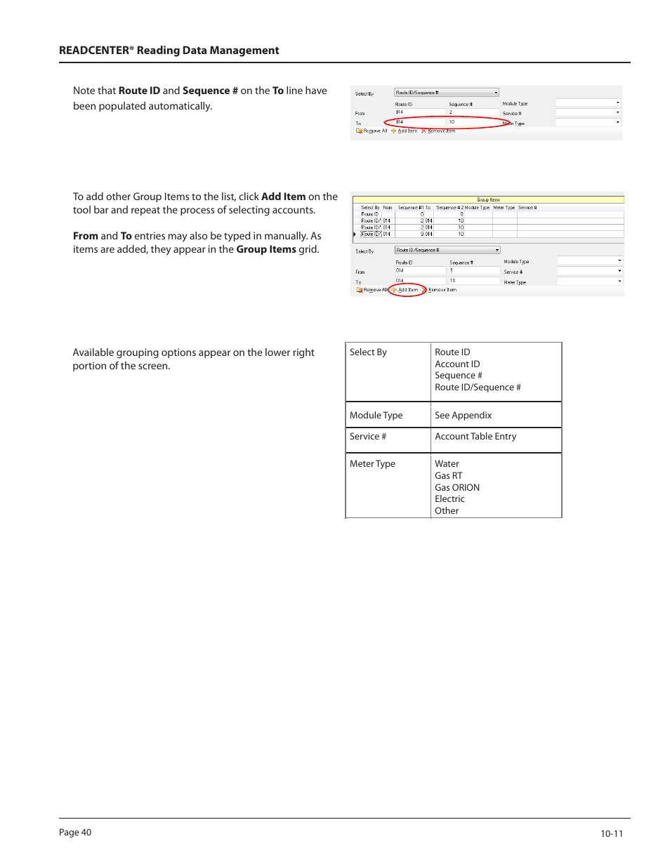 Badger Meter ReadCenter User Manual | Page 40 / 60