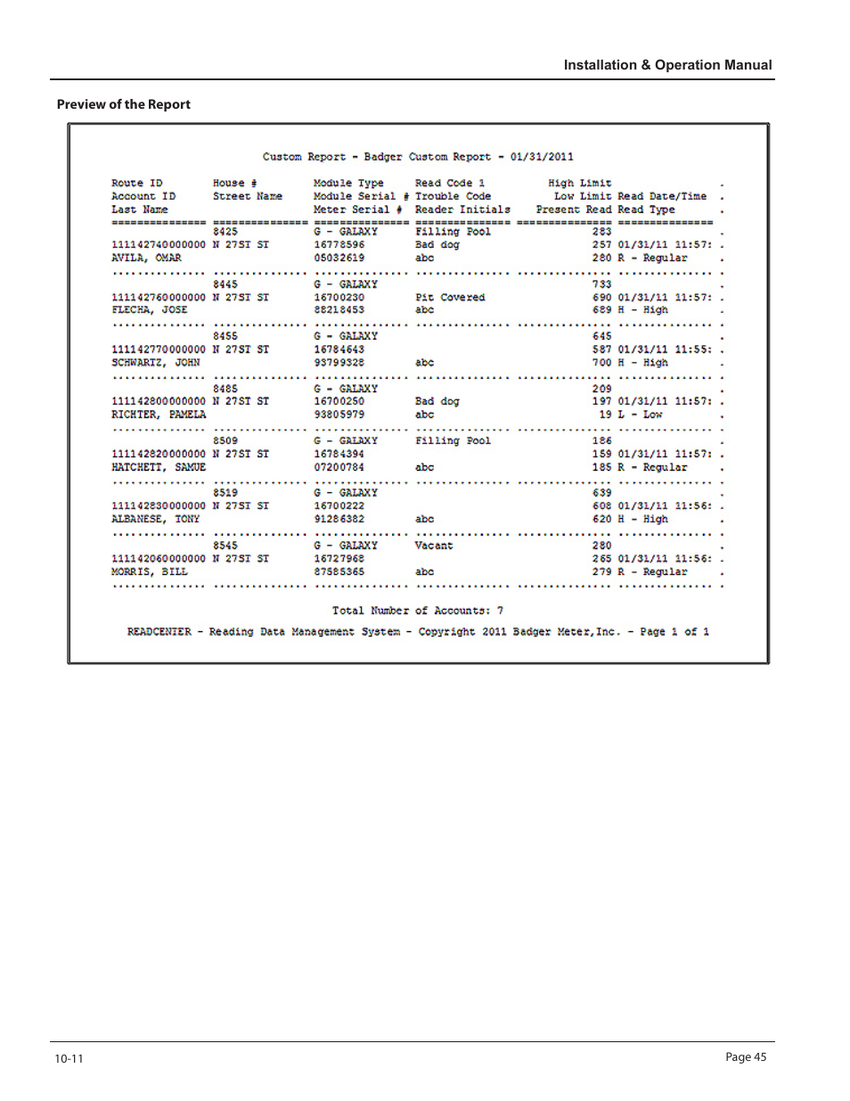 Badger Meter ReadCenter User Manual | Page 45 / 60