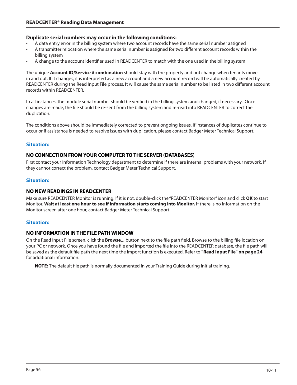 Badger Meter ReadCenter User Manual | Page 56 / 60