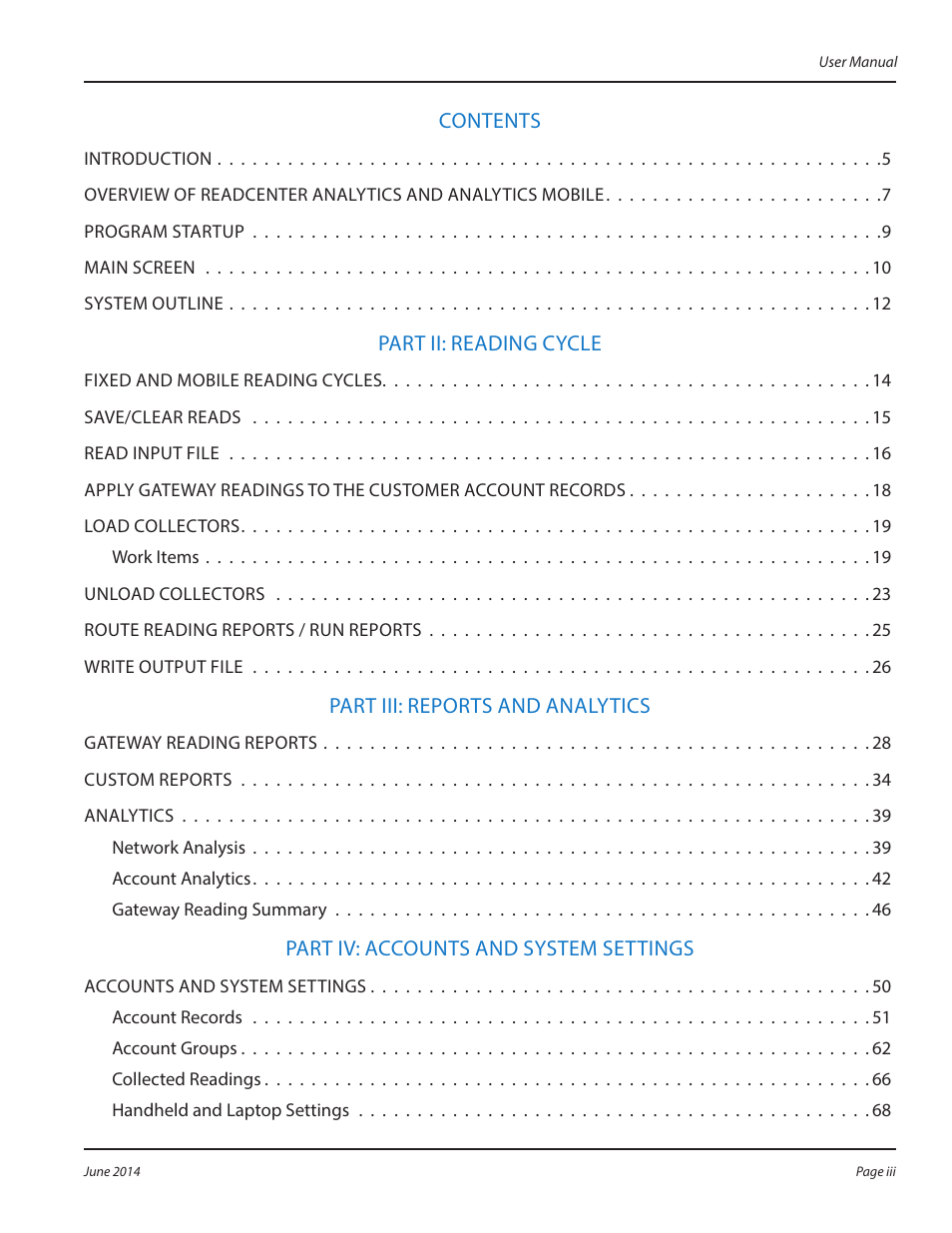 Badger Meter ReadCenter User Manual | Page 3 / 112