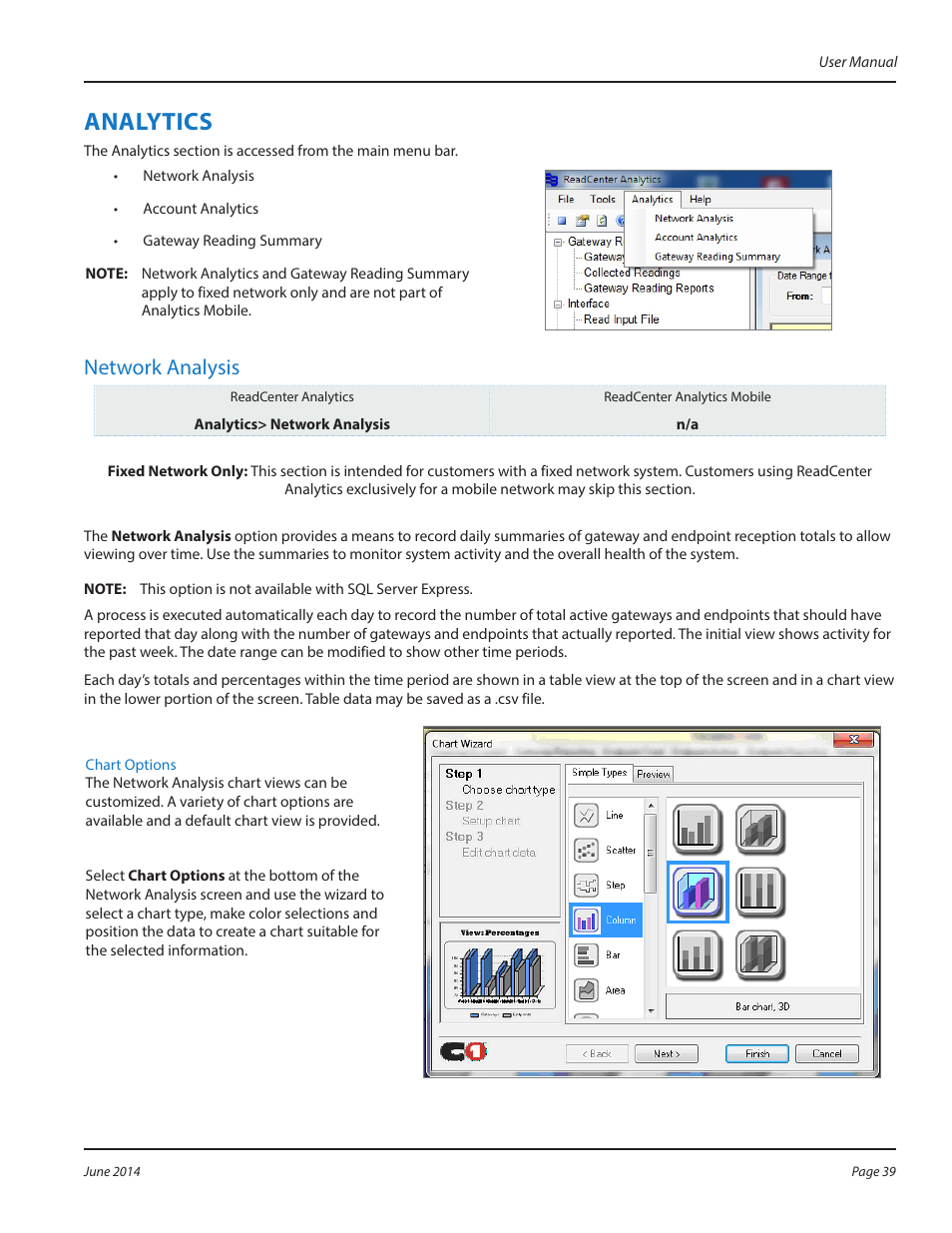 Analytics, Network analysis, Analytics 39 | Network analysis 39 | Badger Meter ReadCenter User Manual | Page 39 / 112